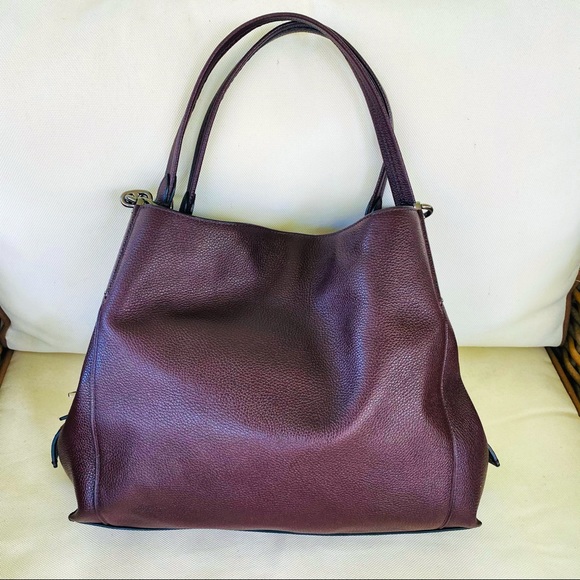 Coach Oxblood Gunmetal Dalton 31 Bag EUC - Picture 12 of 16